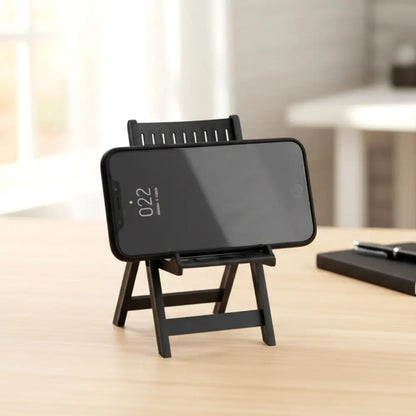 Mini Chair Shape Mobile Stand Holder (1 Pc  Balck Color)